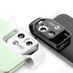 200X Macro Lens Microscope with LED Light for Smartphone Mobile Phone 200X Macro Lens Microscope with LED Light for Smartphone Mobile Phone