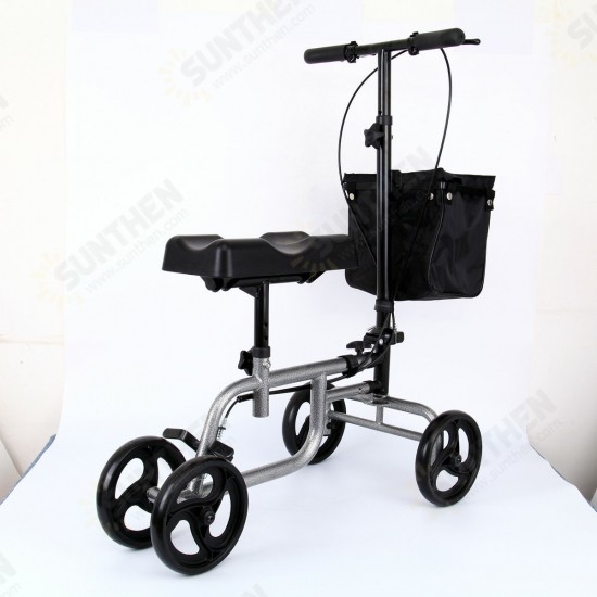 Knee Walker Scooter Foldable Adjusted Height Walking Aid Knee Support and Basket