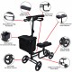 Mobility Knee Walker Scooter Roller Crutch Leg Steerable Foldable Design Adjustable Height Adjustable Locking Hand Brake