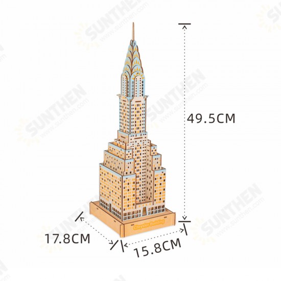 3D Commercial Building/Holy Church Wooden Assembly Model for Children Toys