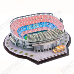 3D Puzzle Paper DIY Assembled Model 5 Kinds Of Basketball Courts For Children Toys