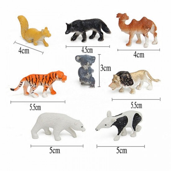 68PCS Plastic Farm Yard Wild Animals Fence Tree Model Kids Toys Figures Play New