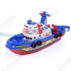 Electric Boat Toy Music Sound Light Glowing Water Spray Model Building Toy Electric Boat Toy Music Sound Light Glowing Water Spray Model Building Toy