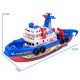 Electric Boat Toy Music Sound Light Glowing Water Spray Model Building Toy