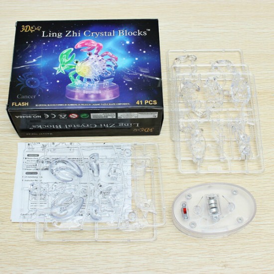 Blocks Constellation 3D Crystal Puzzles With LED Lights 41 PCS