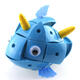 NS003 90PCS Magnetic Magic Wisdom Ball Blue Fish Blocks Various Deformation Puzzle Toys