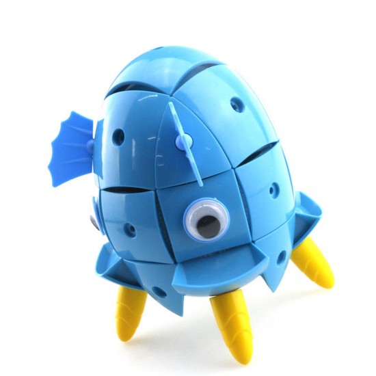 NS003 90PCS Magnetic Magic Wisdom Ball Blue Fish Blocks Various Deformation Puzzle Toys