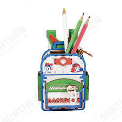 TG12 Wooden Desk Organizer Backpack Pen Holder DIY Small Bag Model Building TG12 Wooden Desk Organizer Backpack Pen Holder DIY Small Bag Model Building