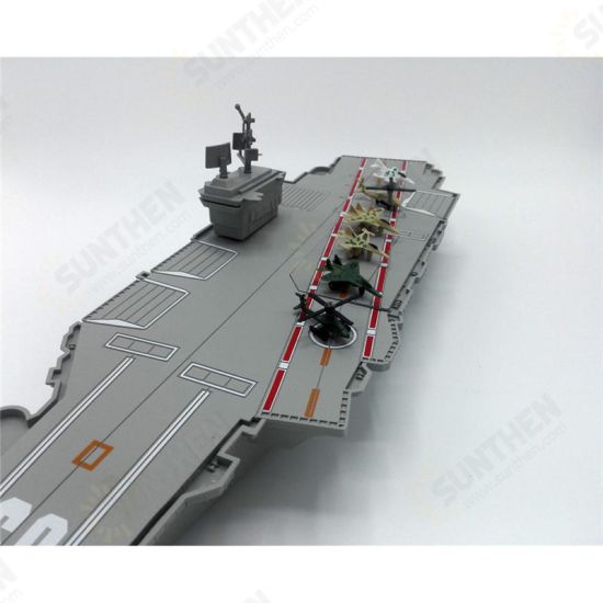 Simulation Aircraft Carrier Static Model With Six Airplane For Kids Children Christmas Gift Toys