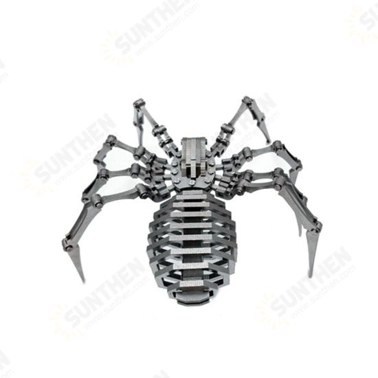 Steel Warcraft 3D Puzzle 64pcs DIY Assembly Spider Toys DIY Stainless Steel Model Building Decor 12.5*12.5*3.5cm