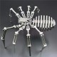 Steel Warcraft 3D Puzzle 64pcs DIY Assembly Spider Toys DIY Stainless Steel Model Building Decor 12.5*12.5*3.5cm