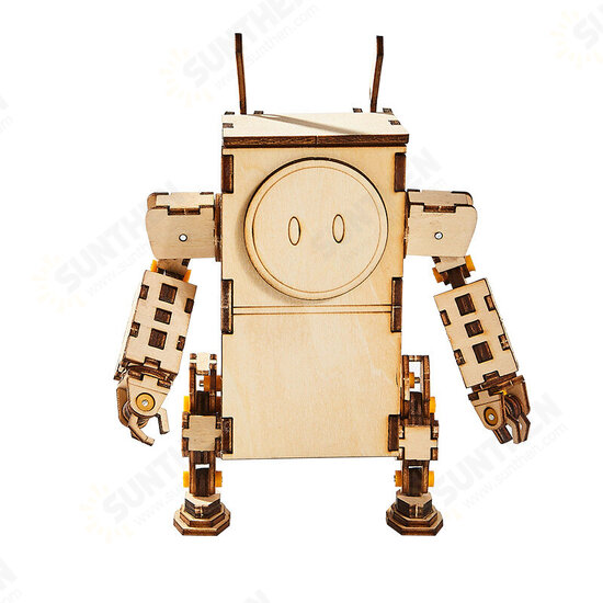 Wooden DIY Assembling Robot Decoration Toys Model Building