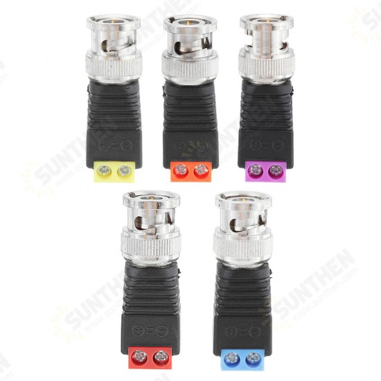 10Pcs BNC Male Connector Audio Video Q9 Joint 2 Bit Twisted Wire Press Joint Jack Connector