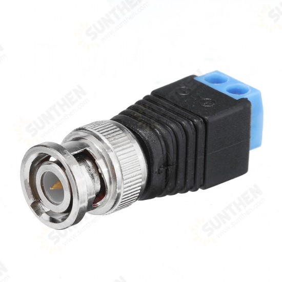 10Pcs BNC Male Connector Audio Video Q9 Joint 2 Bit Twisted Wire Press Joint Jack Connector