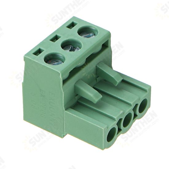 2 EDG 5.08mm Pitch 3Pin Plug-in Screw PCB Terminal Block Connector Right Angle