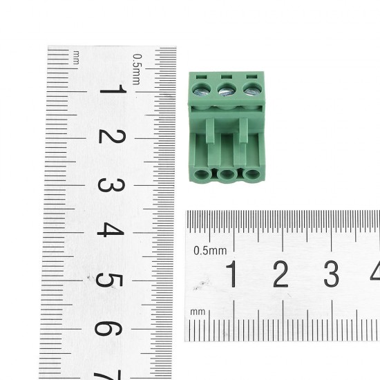 2 EDG 5.08mm Pitch 3Pin Plug-in Screw PCB Terminal Block Connector Right Angle
