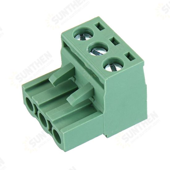 20pcs 2 EDG 5.08mm Pitch 3Pin Plug-in Screw PCB Terminal Block Connector Right Angle