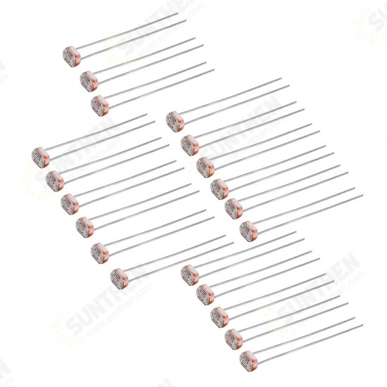 20pcs Light Dependent Resistor LDR 5MM Photoresistor Photoelectric Switch Element Photo5516