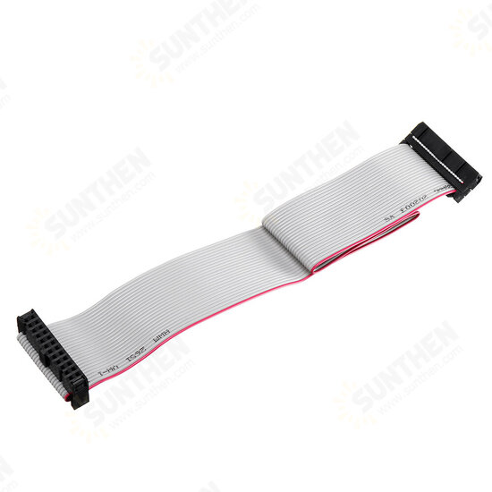 2.54mm FC-24P IDC Flat Gray Cable LED Screen Connected to JTAG Download Cable