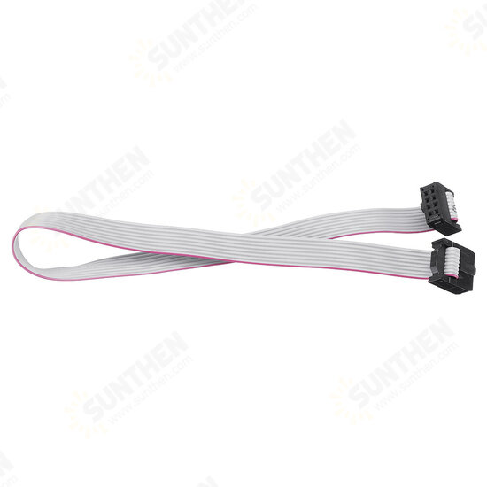 2.54mm FC-8P IDC Flat Gray Cable LED Screen Connected to JTAG Download Cable