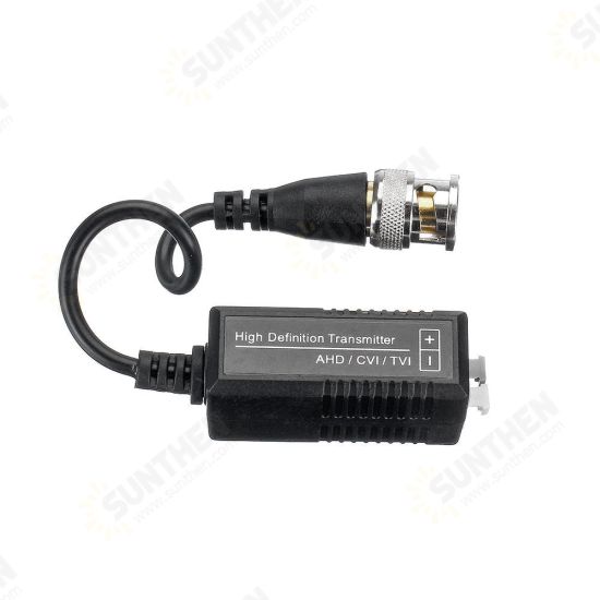 2Pcs Network Analog Coaxial AHD/CVI/TVI High Definition Analog Signal Twisted-pair Transmitter Passive Video Transmitter