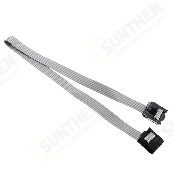 3Pcs 2.54mm FC-6P IDC Flat Gray Cable LED Screen Connected to JTAG Download Cable