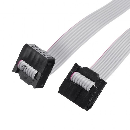 3Pcs 2.54mm FC-8P IDC Flat Gray Cable LED Screen Connected to JTAG Download Cable