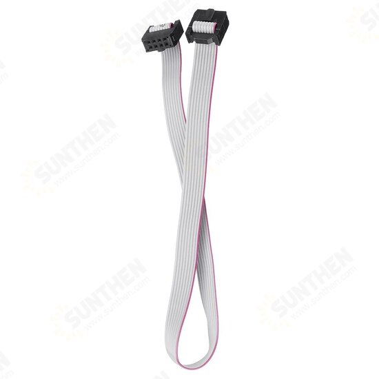 3Pcs 2.54mm FC-8P IDC Flat Gray Cable LED Screen Connected to JTAG Download Cable