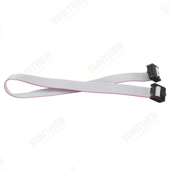 3Pcs 2.54mm FC-8P IDC Flat Gray Cable LED Screen Connected to JTAG Download Cable