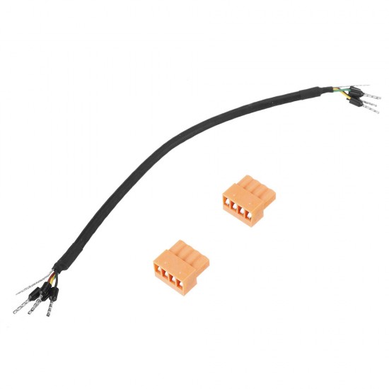3Pcs 24AWG 4-Core Twisted Pair Shielded Cable RS485 RS232 CAN Data Communication Line 0.2M