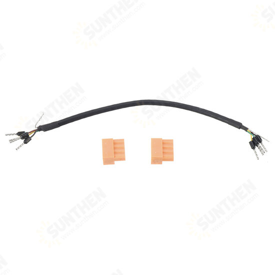 3Pcs 24AWG 4-Core Twisted Pair Shielded Cable RS485 RS232 CAN Data Communication Line 0.2M