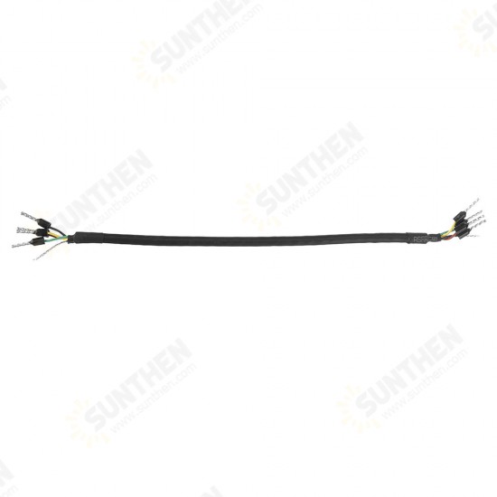 3Pcs 24AWG 4-Core Twisted Pair Shielded Cable RS485 RS232 CAN Data Communication Line 0.2M