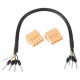 3Pcs 24AWG 4-Core Twisted Pair Shielded Cable RS485 RS232 CAN Data Communication Line 0.2M