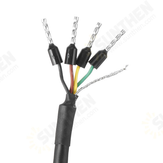 3Pcs 24AWG 4-Core Twisted Pair Shielded Cable RS485 RS232 CAN Data Communication Line 0.2M