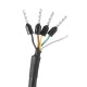 3Pcs 24AWG 4-Core Twisted Pair Shielded Cable RS485 RS232 CAN Data Communication Line 0.2M