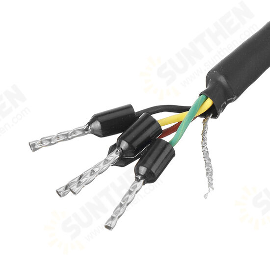 3Pcs 24AWG 4-Core Twisted Pair Shielded Cable RS485 RS232 CAN Data Communication Line 0.2M