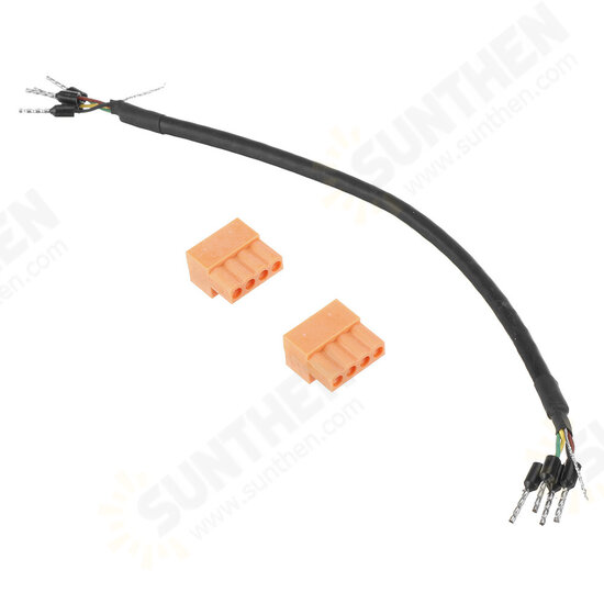 3Pcs 24AWG 4-Core Twisted Pair Shielded Cable RS485 RS232 CAN Data Communication Line 0.2M