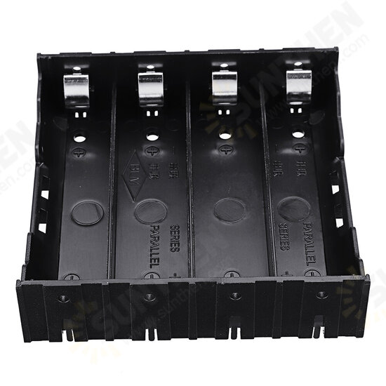 4 Slots 18650 Battery Holder Plastic Case Storage Box for 4*3.7V 18650 Lithium Battery with 8Pin