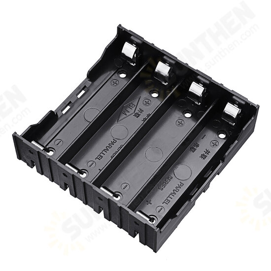 4 Slots 18650 Battery Holder Plastic Case Storage Box for 4*3.7V 18650 Lithium Battery with 8Pin