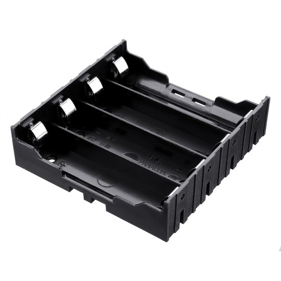 4 Slots 18650 Battery Holder Plastic Case Storage Box for 4*3.7V 18650 Lithium Battery with 8Pin