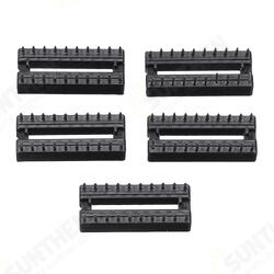 5 Pcs 2.54mm 20 Pins IC Socket Wide DIP Sockets Adapter Solder Type