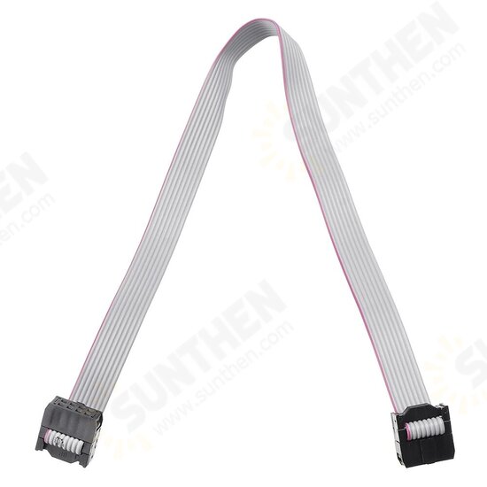 5Pcs 2.54mm FC-8P IDC Flat Gray Cable LED Screen Connected to JTAG Download Cable