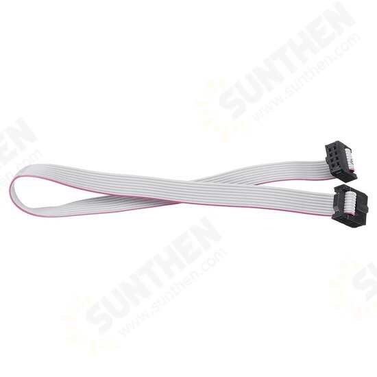 5Pcs 2.54mm FC-8P IDC Flat Gray Cable LED Screen Connected to JTAG Download Cable