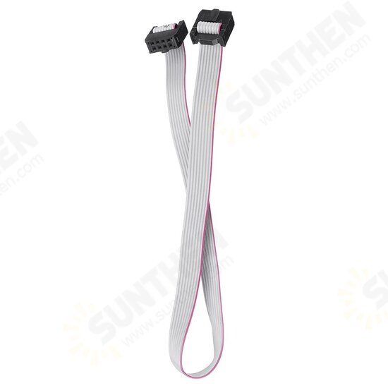 5Pcs 2.54mm FC-8P IDC Flat Gray Cable LED Screen Connected to JTAG Download Cable