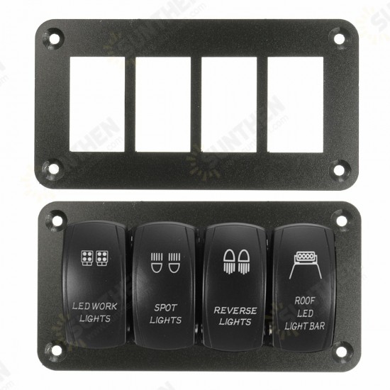 Aluminum Rocker Switch Panel Housing Holder for ARB Carling Narva Boat Type Auto Parts Switches Parts 2Way/3Way/4Way/ 5Way/ 6Way