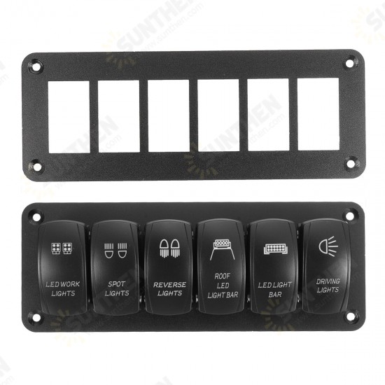 Aluminum Rocker Switch Panel Housing Holder for ARB Carling Narva Boat Type Auto Parts Switches Parts 2Way/3Way/4Way/ 5Way/ 6Way