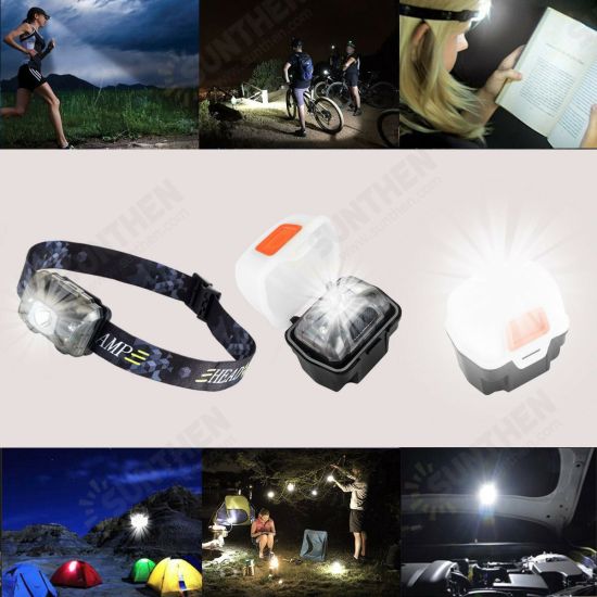 Headlight Led Headlamp Super Bright 5 Lighting Mode Headlight Adjustable 3 AAA Battery & Lantern Case Included IPX6 Waterproof Headlamp Super Bright Camp Trekking Bike