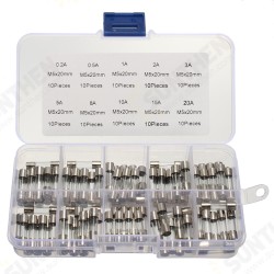100Pcs 5x20mm 0.2A-20A Quick Blow Glass Tube Fuse Assorted Kit Fast-blow Glass Fuses 100Pcs 5x20mm 0.2A-20A Quick Blow Glass Tube Fuse Assorted Kit Fast-blow Glass Fuses