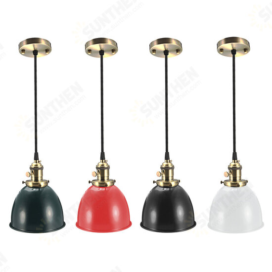 Cafe Style Retro Ceiling Light Pendant Metal Shade-Modern Rustic Industrial Vintage Look-E27 Socket Height-adjustable Lampshade-for Loft Bar Cafe Light Ceiling Lamp Shade