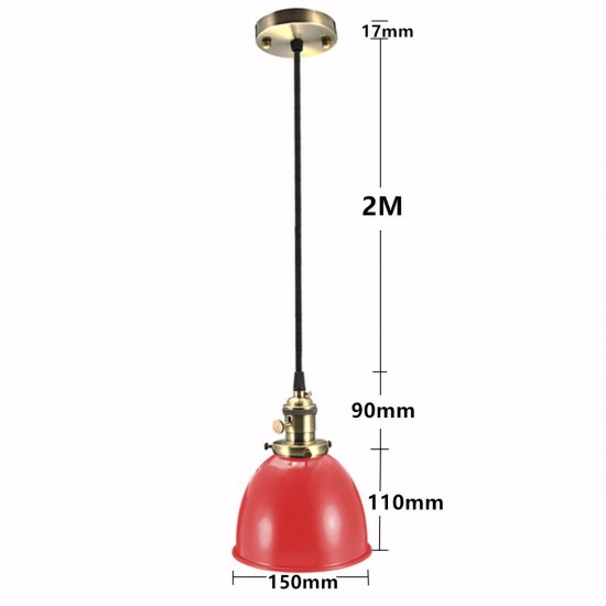 Cafe Style Retro Ceiling Light Pendant Metal Shade-Modern Rustic Industrial Vintage Look-E27 Socket Height-adjustable Lampshade-for Loft Bar Cafe Light Ceiling Lamp Shade